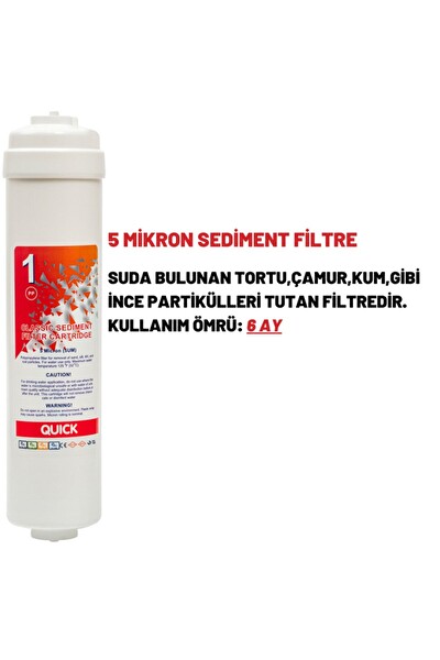 Sulook Kapalı Kasa Su Arıtma Cihazı Filtresi 6 Filtreli 75 Gpd Membranlı Set