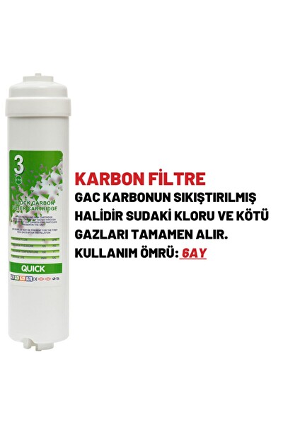 Sulook Kapalı Kasa Su Arıtma Cihazı Filtresi 6 Filtreli 75 Gpd Membranlı Set