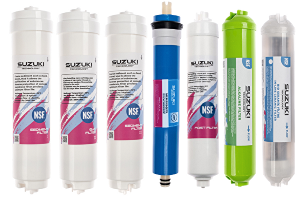 Sulook 12 İnç Kapalı Kasa Su Arıtma Cihazı Tam Set (7 Filtre) Alkali Ve Detoks Filtre İlaveli