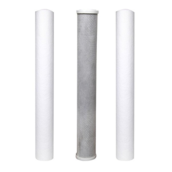 Sulook Su Arıtma 20 Inch 5 Micron Tortu + B. Aktif Karbon + Tortu Filtre