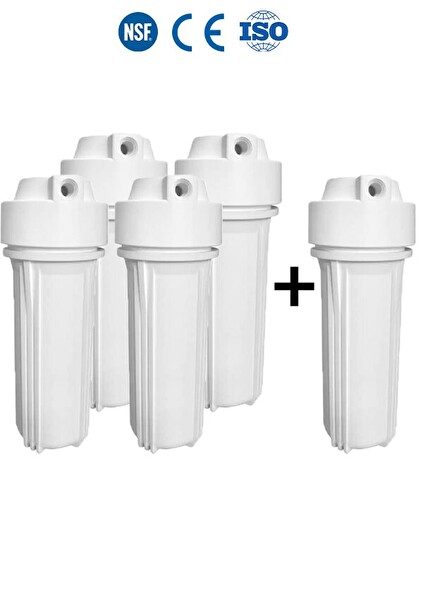 Sulook Lotto Filters Açık Kasa Su Arıtma Cihazı İçin Mat Housing Filtre Kabı 5 Adet