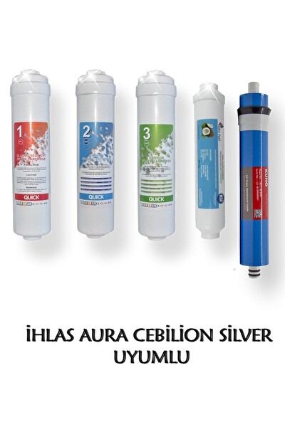Sulook Aura Cebilon Silver Su Arıtma Cihazı Uyumlu 5Li Filtre Set