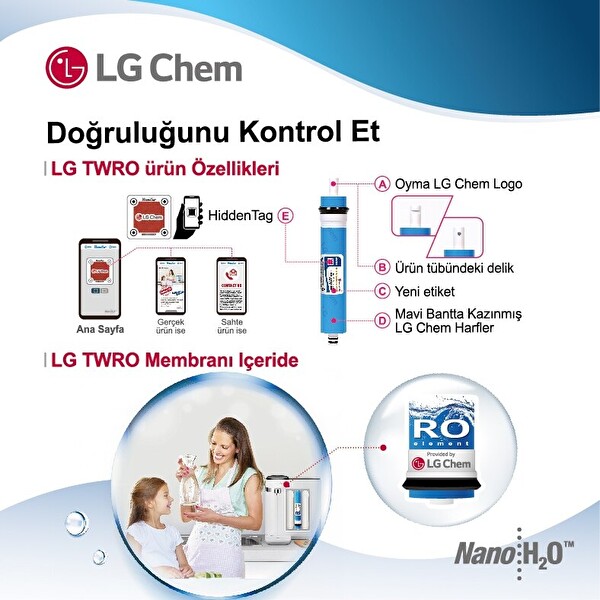 Sulook Su Arıtma Cihazı Filtre Seti 2 Yıllık LG Membranlı Aqualine