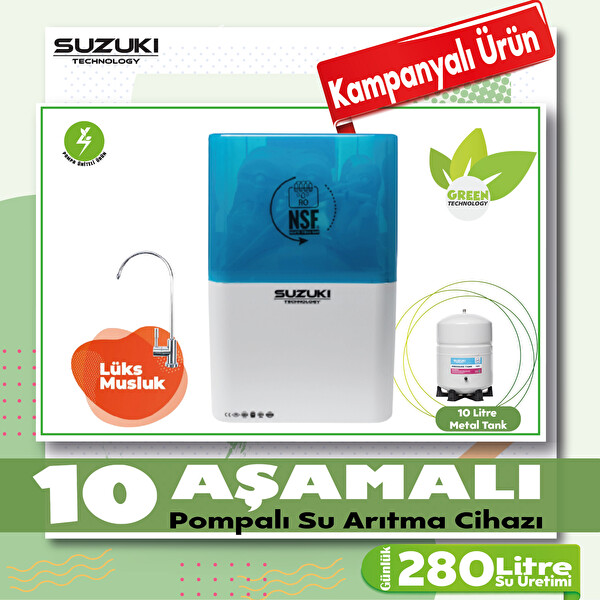 Sulook Suzuki Technology 10 Aşamalı Pompalı Su Arıtma Cihazı Çevre Dostu