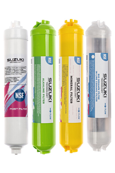 Sulook Kapalı Kasa Su Arıtma Cihazı Tam Set (8 Filtre) Mineral Detoks Ve Alkali Filtre İlaveli
