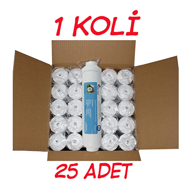 Sulook Su Arıtma Cihazı Nsf Onaylı Karbonlu Tatlandırıcı Filtre (1 Koli) 25 Adet