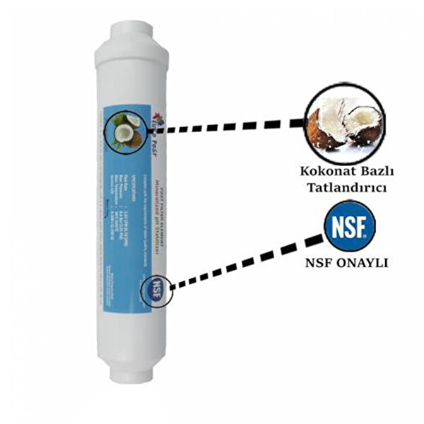 Sulook Su Arıtma Cihazı Nsf Onaylı Karbonlu Tatlandırıcı Filtre (1 Koli) 25 Adet