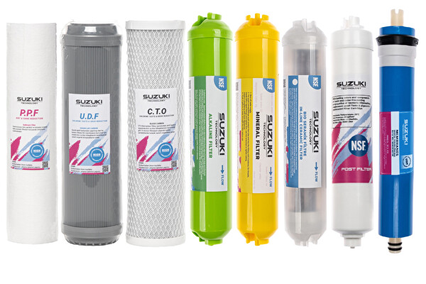 Sulook LG Açık Kasa Su Arıtma Cihazı Tam Set (8 Filtre) Mineral Detoks Ve Alkali Filtre İlaveli