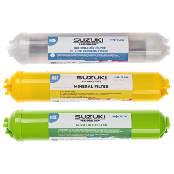 Sulook LG Açık Kasa Su Arıtma Cihazı Tam Set (8 Filtre) Mineral Detoks Ve Alkali Filtre İlaveli