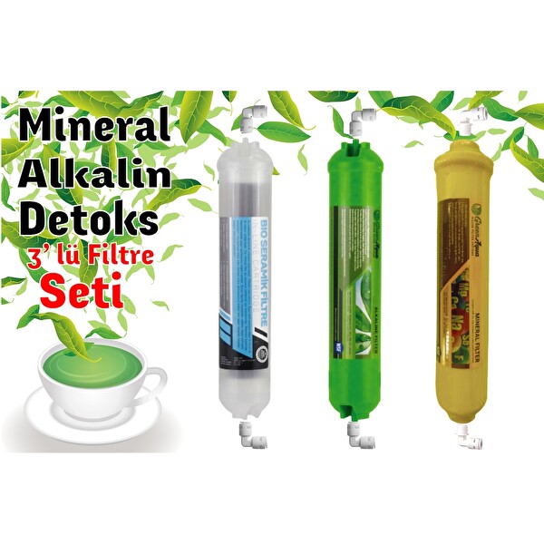 Sulook Mineral.Alkalin Detoks 3'lü Filtre Seti