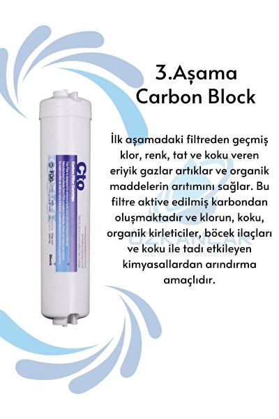 Sulook Kapalı Kasa Su Arıtma Cihazı Iki Tarafı Çubuklu 6'lı Filtre Seti Membran Nsf Onaylı