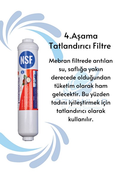 Sulook Kapalı Kasa Su Arıtma Cihazı Iki Tarafı Çubuklu 6'lı Filtre Seti Membran Nsf Onaylı