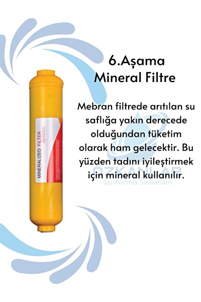 Sulook Kapalı Kasa Su Arıtma Cihazı Iki Tarafı Çubuklu 6'lı Filtre Seti Membran Nsf Onaylı