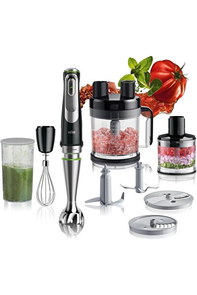 Braun MQ9185XLI Multiquick 9 1200 W El Blender Seti - 2 L Hazne Ve 500 ML Doğrayıcı