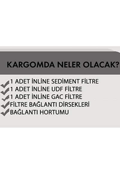 Sulook Kapalı Kasa Su Arıtma Cihazı Inline Filtresi 3lü Filtre Set