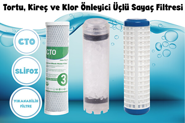Sulook Bina Girişi Tortu-kireç Klor Önleyici Üçlü Yedek Filtre Seti