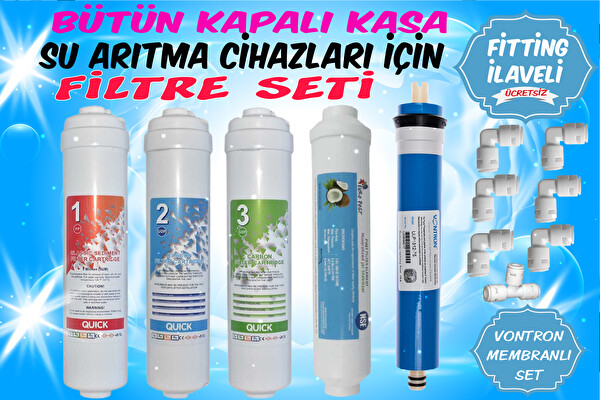 Sulook Kapalı Kasa Su Arıtma Cihazları İçin Filtre Bakım Seti