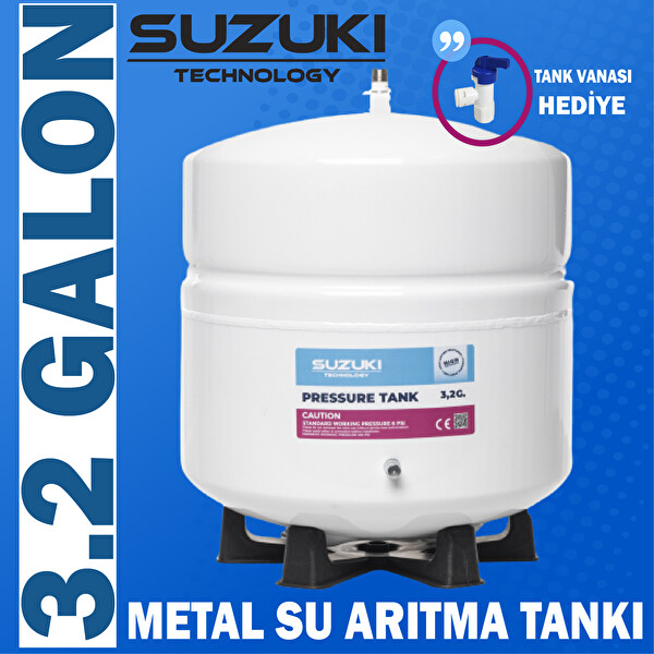 Sulook Suzuki Technology- 12 LT 3.2 Galon Metal Su Arıtma Tankı