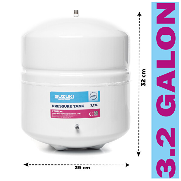 Sulook Suzuki Technology- 12 LT 3.2 Galon Metal Su Arıtma Tankı