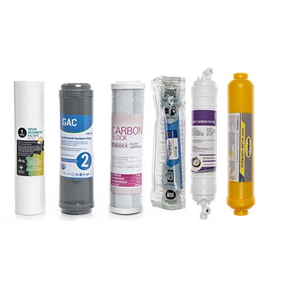 Sulook Açık Kasa Su Arıtma Cihazlarına Uyumlu 6'lı Filtre Seti LG Membranlı