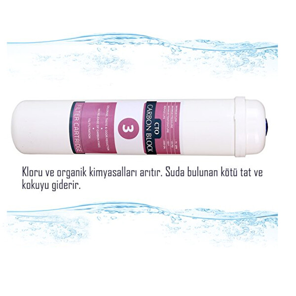 Sulook E-Water Kapalı Kasa Su Arıtma Cihazı Filtresi - Inline 6 Aşamalı Su Arıtma Filtre Seti- Detox-4'lü Mineral