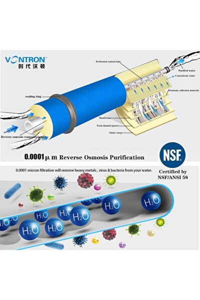 Sulook Vontron 75 gpd Membran Filtre-Su Arıtma Filtresi