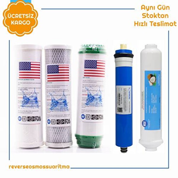 Sulook İhlas Aura Cebilon Uyumlu 5'li Filtre Seti- USA - NSF