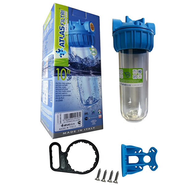 Sulook Lotto Filters Atlas Daire Girişi 10'' Housing ve Yıkanabilir Filtre 50 Micron