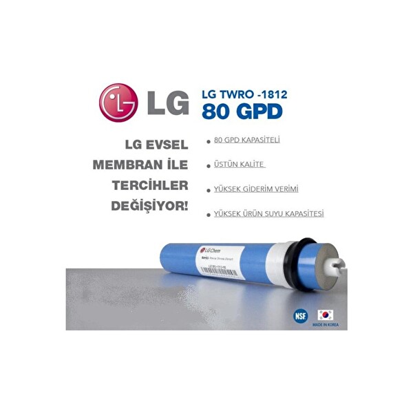 Sulook Mebran Filtre LG Chem 80 Gpd