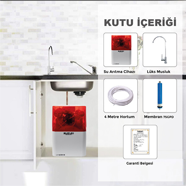 Sulook Suzuki Technology POMPALI 5 Aşamalı Su Arıtma Cihazı-Ekonomik Model