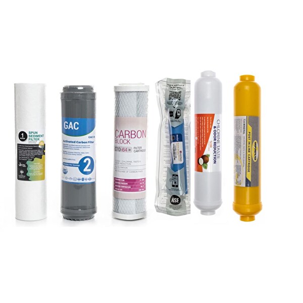 Sulook Açık Kasa Su Arıtma Cihazlarına Uyumlu 6'lı Filtre Seti LG Membranlı