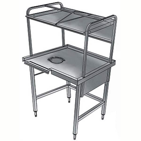 Electrolux Professional Bulaşık Kabul Tezgahı 1 Sıyırma Hunisi Basket Raflı Soldan Sağa - 1000x800 MM BHST1008L