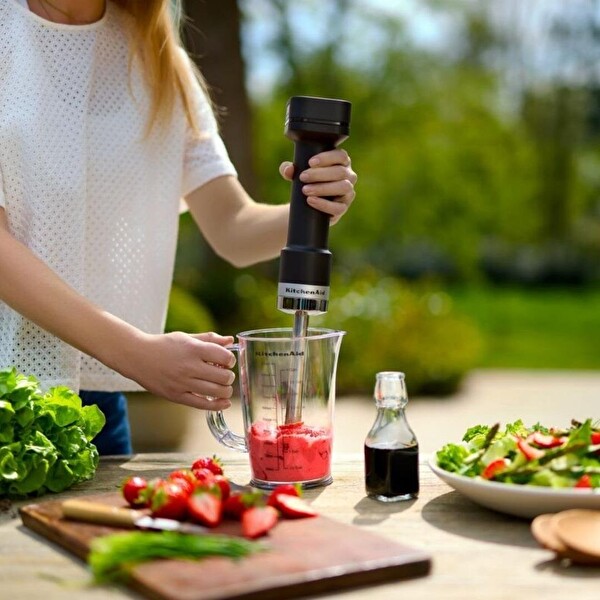 KitchenAid 5KHBRV75BM Go Kablosuz Serisi El Blenderı - Aksesuarlı Bataryalı