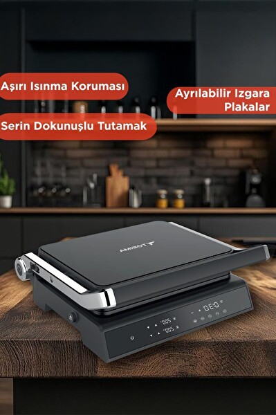 Torima TG-PRO500 Siyah 2000W Dijital Ekranlı Tost - Izgara Makinesi Çıkarılabilir Plaka