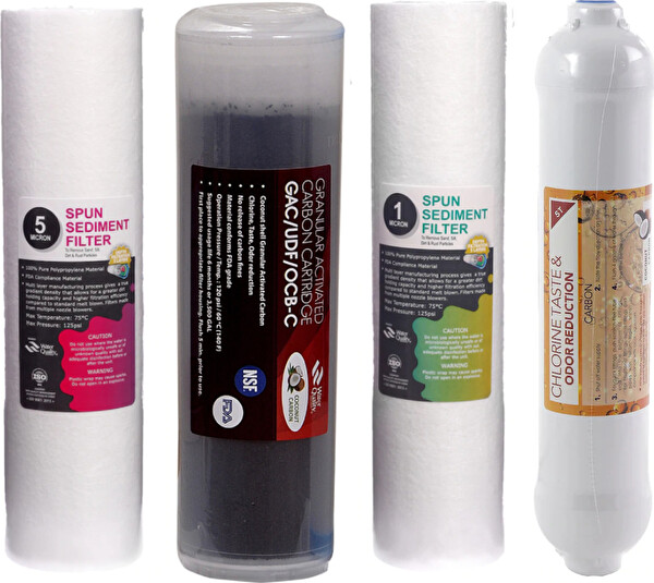 Sulook E-Water Su Arıtma Cihazı Filtresi 4'lü Filtre Seti Full Ekonomik Set
