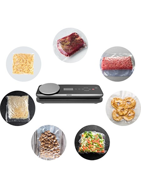 Karaca Seal And Fresh Inox Tartılı Vakum Makinesi 5 Adet Poşet ve 1 Adet Rulo