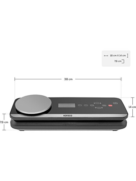 Karaca Seal And Fresh Inox Tartılı Vakum Makinesi 5 Adet Poşet ve 1 Adet Rulo