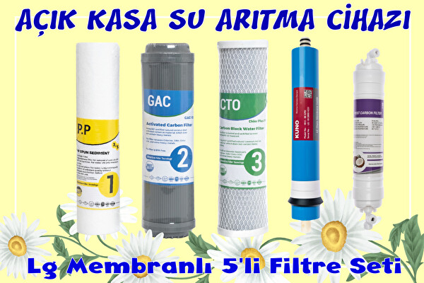 Sulook Su Arıtma Filtresi Seti 5'li Membran Filtre Seti