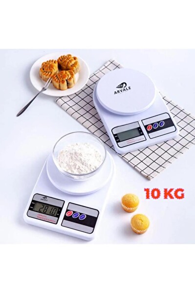 Mithra Life Dijital Hassas 10 KG Mutfak Terazisi Tartısı Lcd Ekranlı
