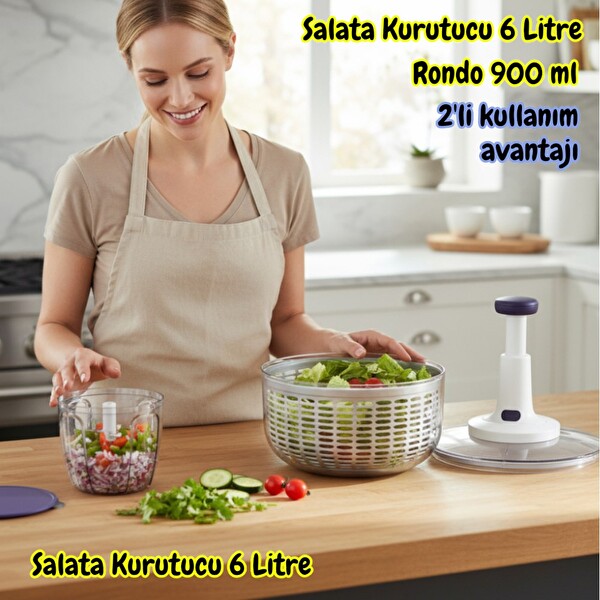 Technow VP-907 900 ML Chef Rondo - 6 LT Salata Kurutucu