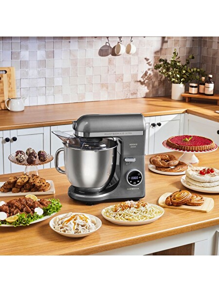 Karaca Mastermaid Chef Ultra D2000W Dijital Ekranlı Hamur Yoğurma Makinesi Shadow Gray 7 L