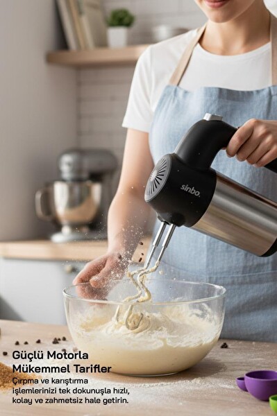 Sinbo SMX-2774 200 W 5 Kademe Hız Siyah El Mikseri