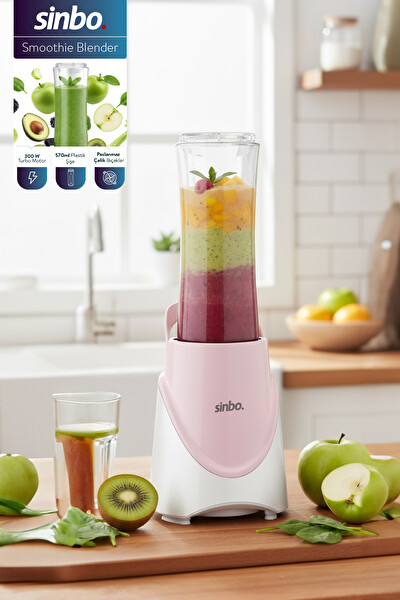 Sinbo SHB-7508 300W Paslanmaz Çelik Bıçaklı 570 ML Şişe Smoothie Blender