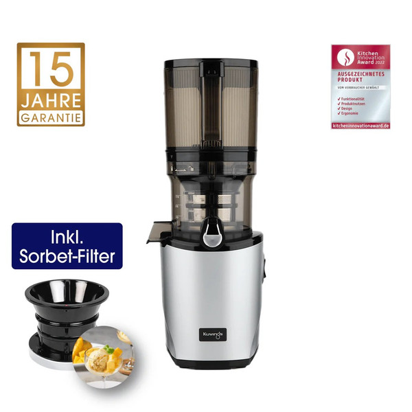 Kuvings KHS-860SE Auto8 Hands-Free Slow Juicer Yavaş Meyve Sıkacağı - Açık Mat Gümüş