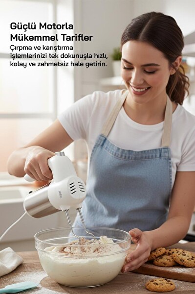 Sinbo SMX-2774 200 W 5 Kademe Hız Beyaz El Mikseri