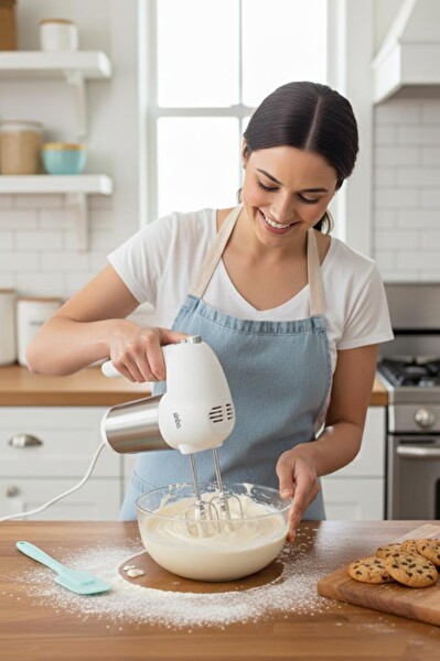 Sinbo SMX-2774 200 W 5 Kademe Hız Beyaz El Mikseri