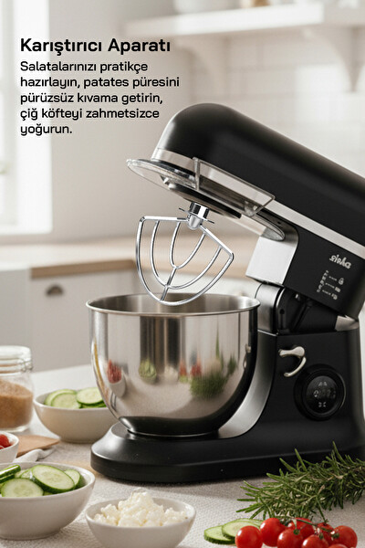 Sinbo SMX-2773 7.5 LT 1500W Dijital Ekranlı Zaman Ayarlı Stand Mikser