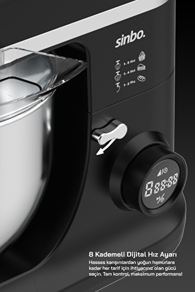 Sinbo SMX-2773 7.5 LT 1500W Dijital Ekranlı Zaman Ayarlı Stand Mikser