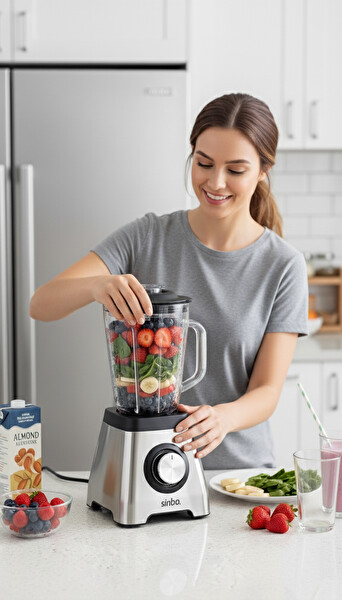 Sinbo SHB-7519 Inox 400W 6’lı Paslanmaz Çelik Bıçak Turbo 1.5 L Blender