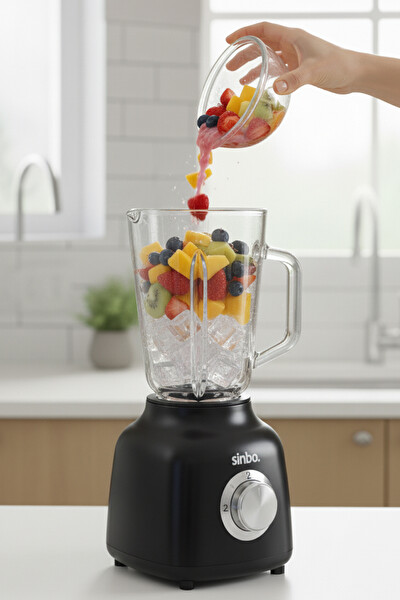 Sinbo SHB-7516 1.5 L Cam Hazneli Turbo Smoothie Blender - Siyah